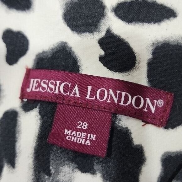 Jessica London Dress Knee Length Sleeveless Lined Sheath Animal Print Women's 28 - Picture 5 of 7